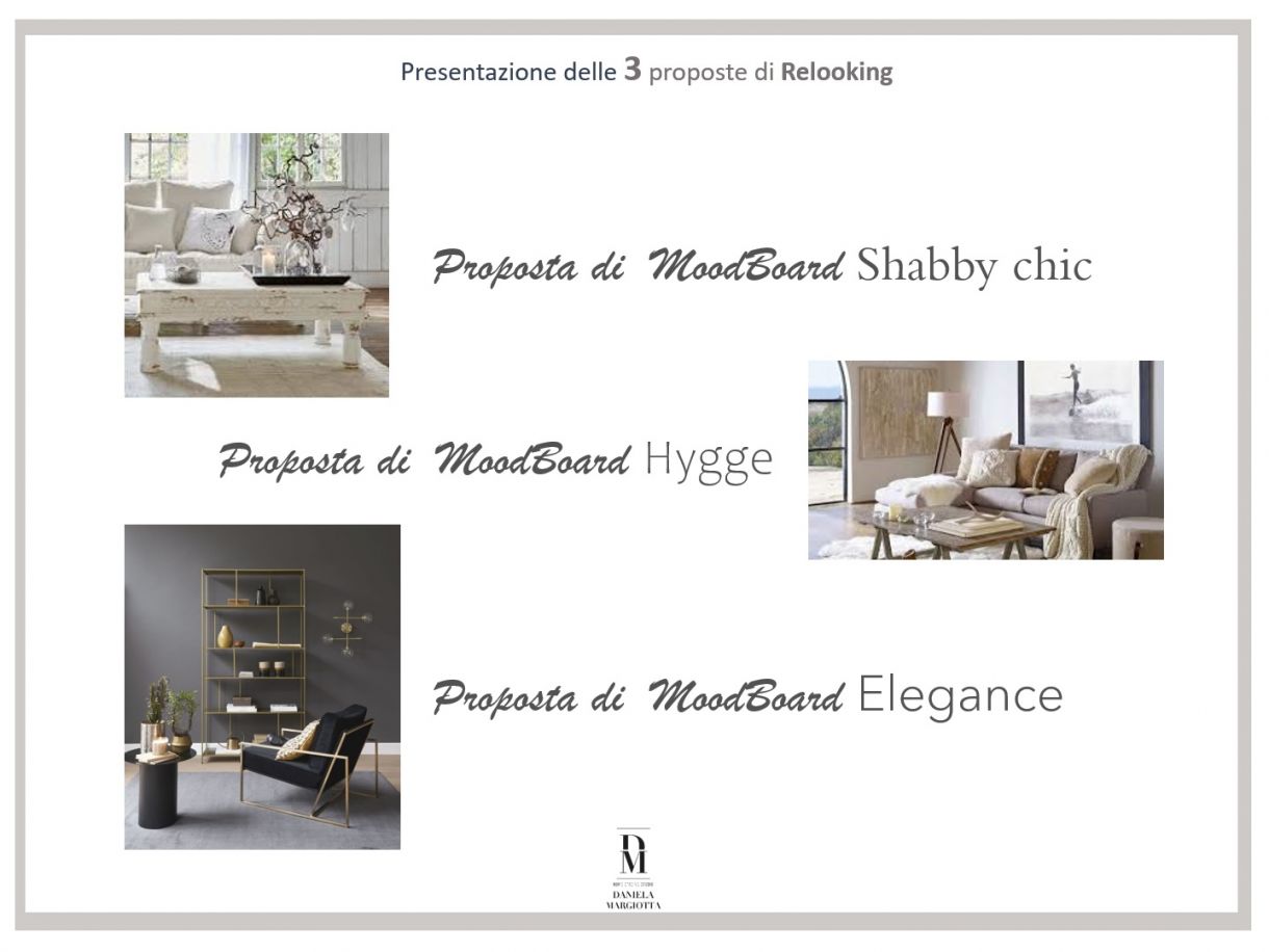 progetto di redesign zona living